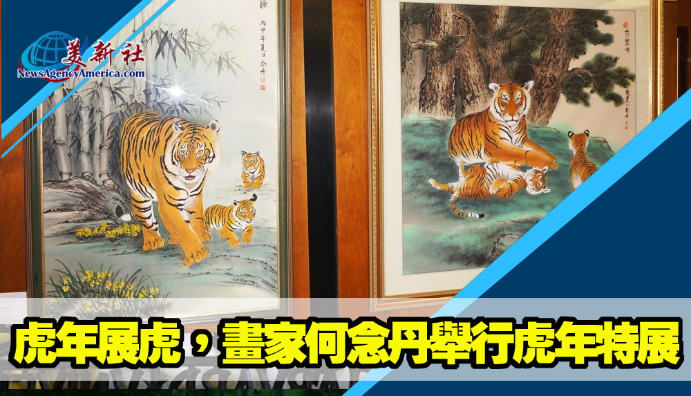 【視頻】虎年展虎，畫家何念丹舉行虎年特展