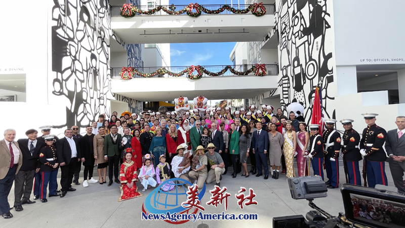 第90届好莱坞圣诞大游行 南加华联全力代表中华文化