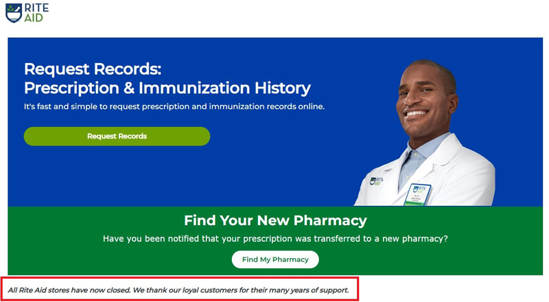 一个时代的落幕 连锁药店巨头 Rite Aid 正式关张